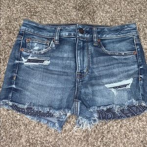 american eagle high rise shorts